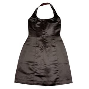 Vintage Geronimo by Stephen Digeronimo Womens Size 4 Brown Halter Mini Dress